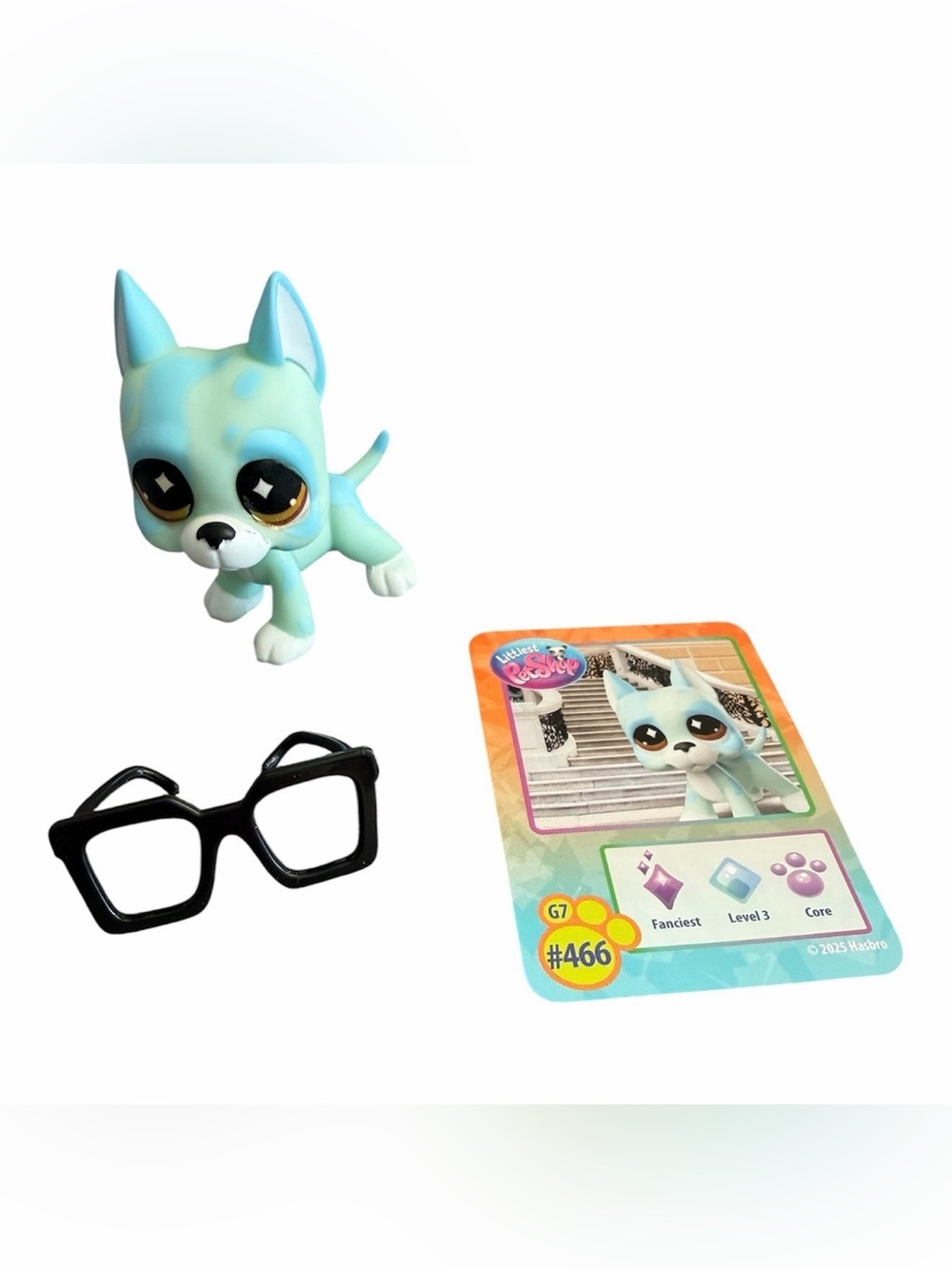 Littlest Pet Shop GREAT DANE G7 #466 Series 5 - Accessory & Trading Card